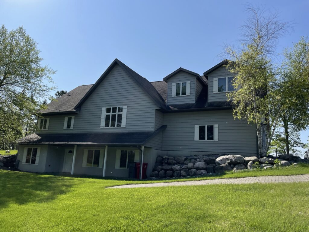 Home on a bluff above Lake Irene near Parkers Prairie, MN with a new roof
