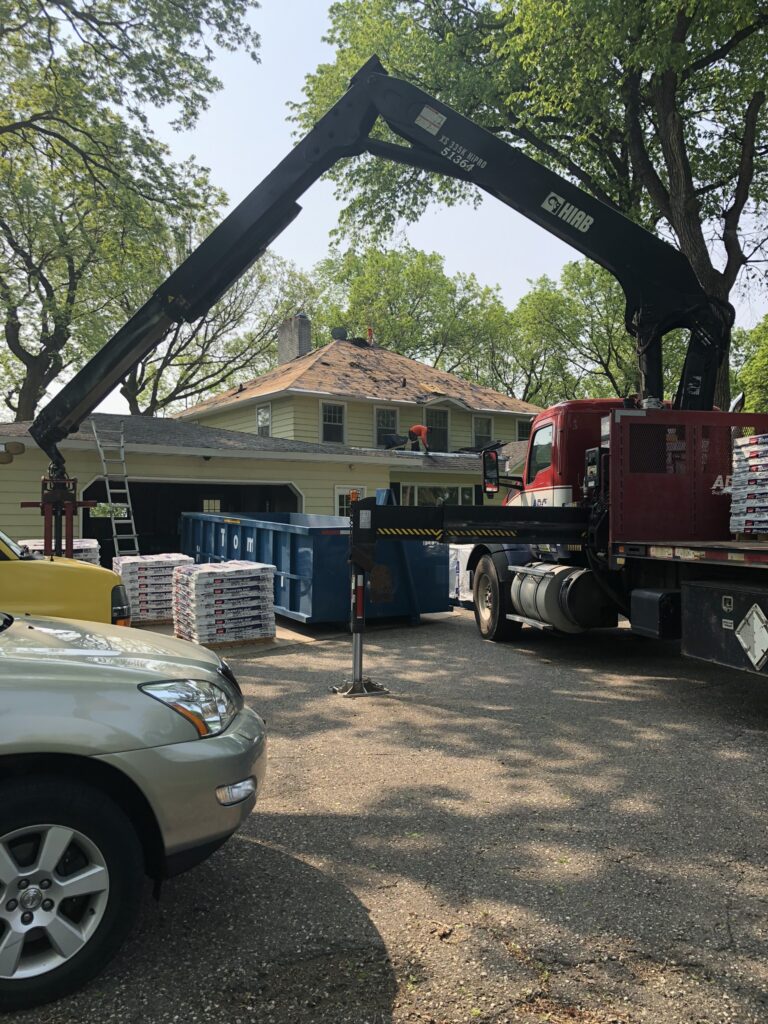 Completed roof replacement on a Lake Le Homme Dieu home in Alexandria, MN